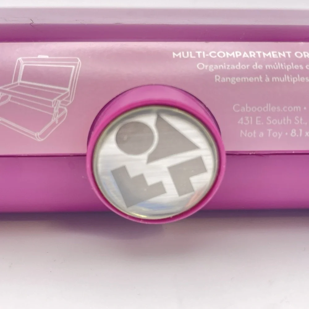 Caboodles Take It Touch Up Cosmetic Makeup Organizer Pink 2 Tier‎ W/Mirror